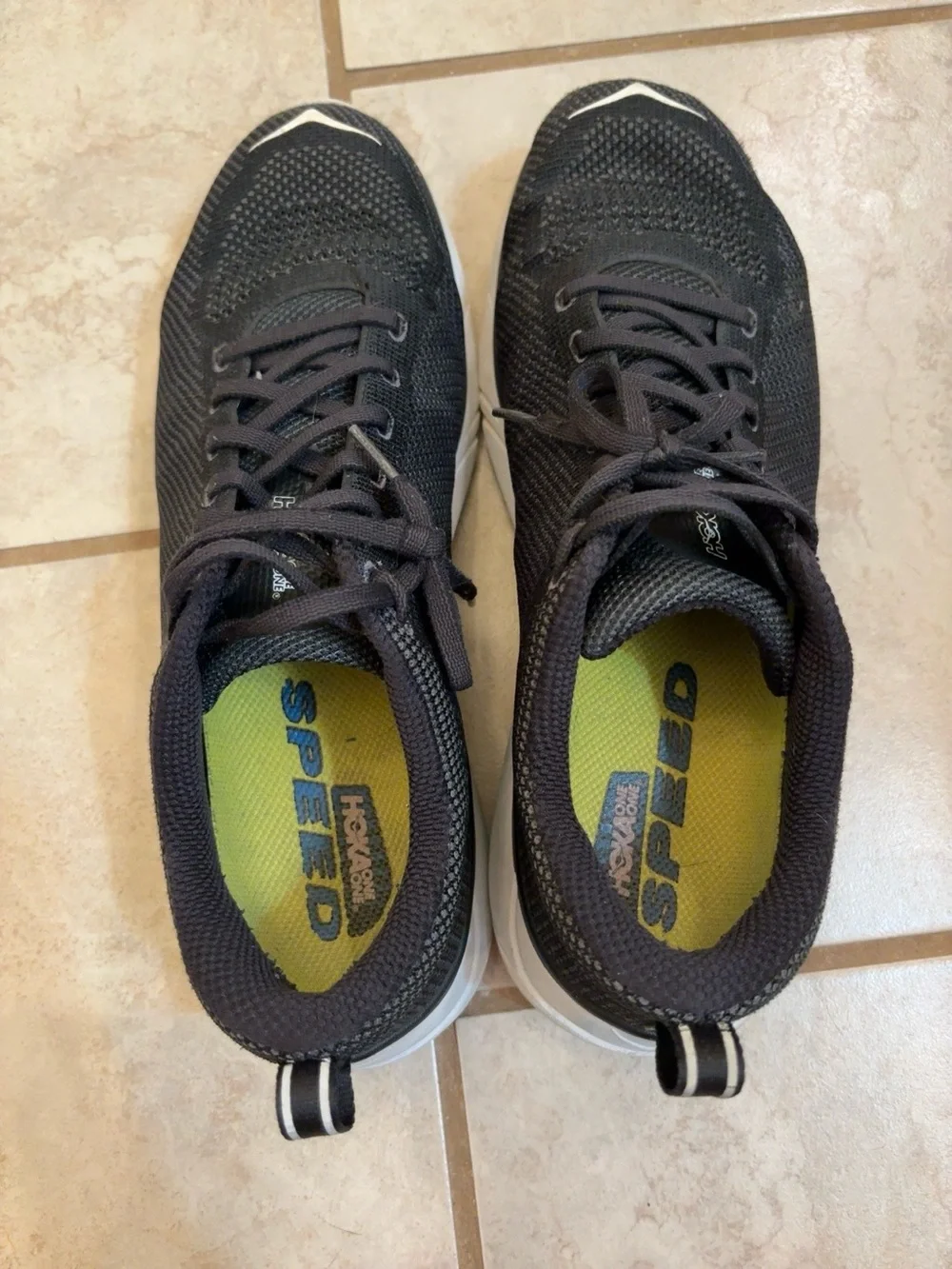 HOKA One One Hupana Running Shoes Black White Men’s Size 10